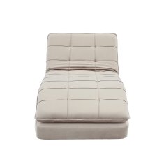 KONDELA Zložljiv fotelj Reman - taupe / krom