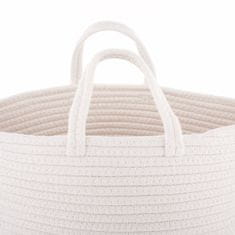 KONDELA Praja pletena košara 35x45 cm - bela / barvni vzorec