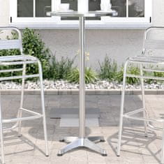 shumee Zunanja barska miza nastavljiva Ø59.5x70/109.5 cm aluminij