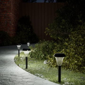 Vidaxl vidaXL Solarne vrtne luči s konico, 12 kosov, bela svetloba