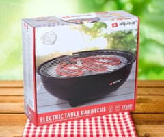 Alpina BBQ električni žar, 1250 W, zunanja+notranja uporaba