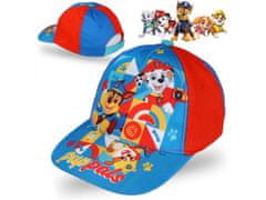 Nickelodeon Psi Patrol Modro-rdeča fantovska kapa s šiltom z barvnim potiskom 52 cm