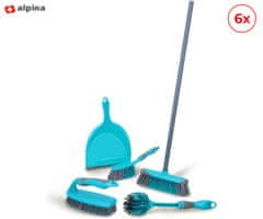 Alpina set za čiščenje, 127,8x5,9x5,1cm, ABS+kovina, 6/1
