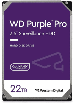 Western Digital Purple Pro trdi disk, 22TB, SATA 3, 512 MB, 7200 (WD221PURP)