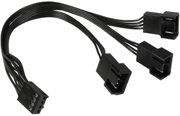 kabel, razdelilec, 4Pin PWM na 3x 4Pin PWM ventilator, črn (88885652)
