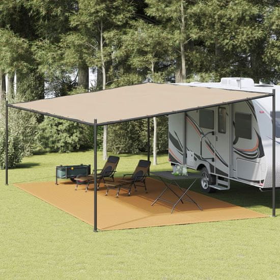 shumee Preproga za šotor peščena 400x700 cm HDPE
