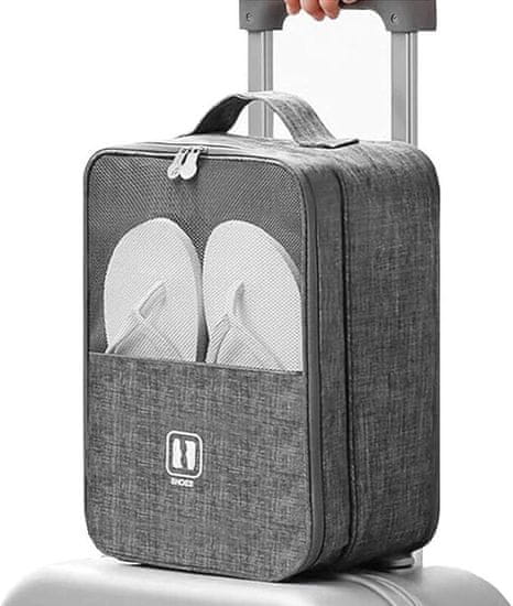 VIVVA® Torba za čevlje, Torba za obutev, Potovalna torba za čevlje (Siva, 30 x 20 x 13 cm) | SHOEPACK