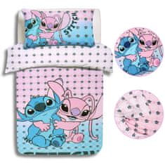 Disney Stitch in Angel DISNEY Komplet modre in roza posteljnine 135x200 cm