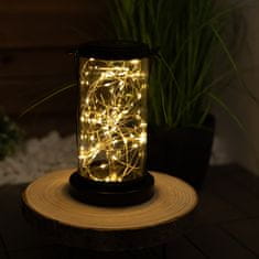 LUMILED Solarna vrtna svetilka LED stoječa viseča lanterna ABRELA IP44 3000K Toplo bela