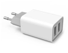ColorWay 2x USB/ omrežni polnilec/ 10W/ 100V-240V/ Bela