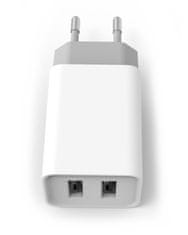 ColorWay 2x USB/ omrežni polnilec/ 10W/ 100V-240V/ Bela