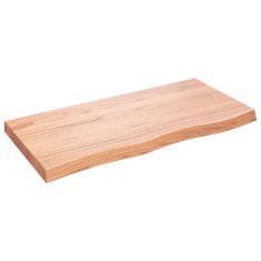Vidaxl Kopalniški pult svetlo rjav 100x50x(2-6) cm obdelan trden les