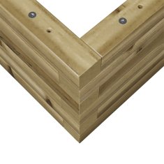 Vidaxl Vrtno cvetlično korito 90x60x23 cm impregnirana borovina