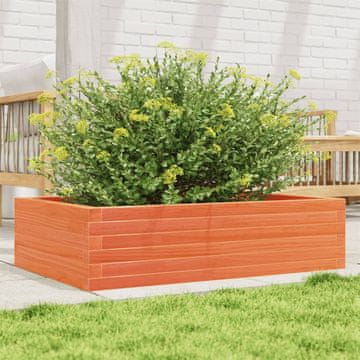 Vidaxl vidaXL Vrtno korito iz voska rjave barve 90x60x23 cm masivni borov les