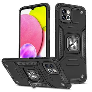 WOZINSKY Armored case cover for Samsung Galaxy A03 magnetic holder Ring Armor black