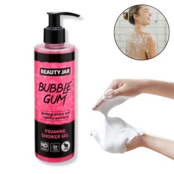Bodybite Gel za prhanje, Peneči gel, Odstranjevanje umazanije, Odstranjevanje ličil (250 ml) | BUBBLEGUM