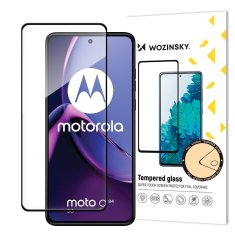 WOZINSKY 9H kaljeno steklo za celoten zaslon Motorola Moto G84 s črnim okvirjem Full Glue