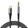 Joyroom Stereo avdio kabel za telefon AUX 3,5 mm mini jack – USB-C, 1,2 m, črn