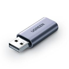Ugreen Adapter za slušalke USB-A na miniJack 3,5 mm, siv