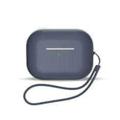 HURTEL Silikonska torbica za slušalke AirPods 3 + trak za zapestje modra