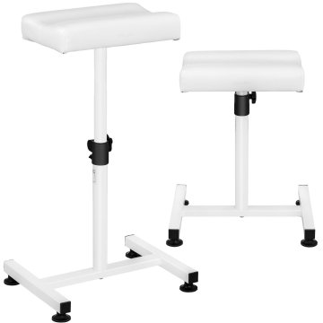 shumee Kozmetični naslon za noge za pedikuro, nastavljiva višina do 75 cm do 80 kg - bel
