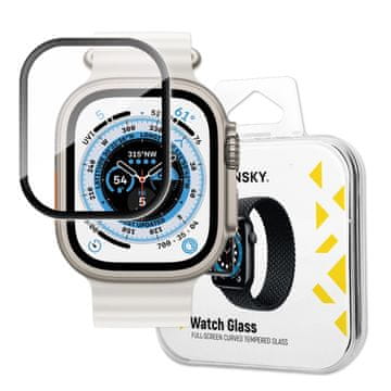 WOZINSKY 9H kaljeno steklo z okvirjem za celoten zaslon Apple Watch Ultra 49 mm