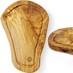 shumee Servirna deska iz oljčnega lesa z utorom 300 x 210 x 18 mm - Hendi 505199