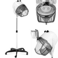 shumee Frizerska čelada sušilnik za lase stoječ na koleščkih, 1100 W, bel