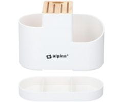 Alpina organizator za kuhinjske pripomočke, 25,5x21x12x5 cm, bel