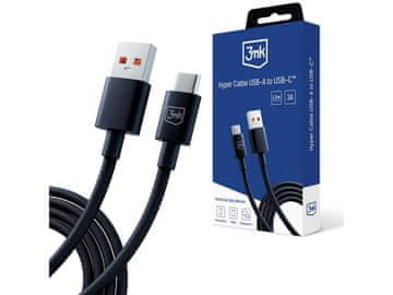 3MK 3mk Hyper Cable Black - Kabel USB-A to C 60W 3A 1.2m
