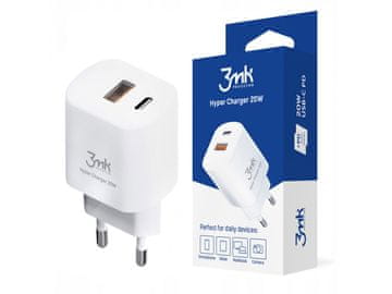 3MK 3mk Hyper Charger White - Omrežni polnilec 20W