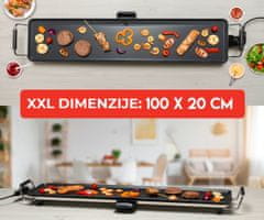 Alpina Teppanyaki Grill električna žar plošča, 2000 W, 100x22 cm