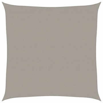 Vidaxl Senčno jadro 160 g/m² kvadratno svetlo sivo 5x5 m HDPE