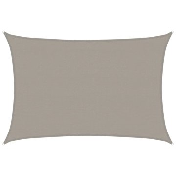 Vidaxl Senčno jadro 160 g/m² pravokotno svetlo sivo 4x6 m HDPE