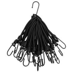 Vidaxl Bungee elastična vrv s kavlji 25 kosov 17 cm