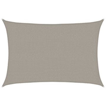 Vidaxl Senčno jadro 160 g/m² pravokotno svetlo sivo 2,5x4 m HDPE