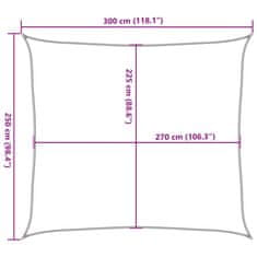 Vidaxl Senčno jadro 160 g/m² pravokotno peščeno 2,5x3 m HDPE