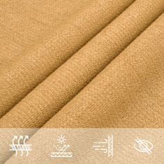 Vidaxl Senčno jadro 160 g/m² pravokotno peščeno 2,5x3 m HDPE