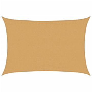 Vidaxl Senčno jadro 160 g/m² pravokotno peščeno 3,5x4,5 m HDPE