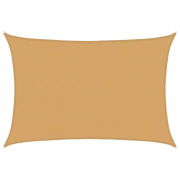 Vidaxl Senčno jadro 160 g/m² pravokotno peščeno 5x7 m HDPE