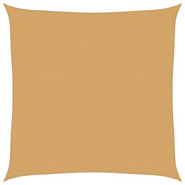 Vidaxl Senčno jadro 160 g/m² kvadratno peščeno 4,5x4,5 m HDPE