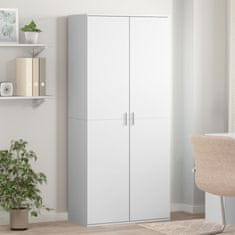 Vidaxl Omara za čevlje bela 80x39x178 cm iverna plošča