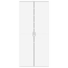 Vidaxl Omara za čevlje bela 80x39x178 cm iverna plošča