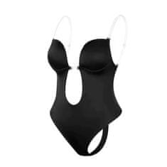Mormark Ženski bodi z odprtim hrbtom | SILKLINE, črna, M
