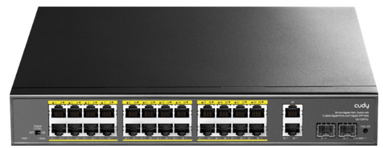 Cudy GS1026PS2 mrežno stikalo, 24-Port, Gigabit 24xPoE+, 300W, 2xSFP (GS1026PS2)
