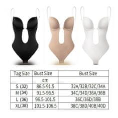 Mormark Ženski bodi z odprtim hrbtom | SILKLINE, črna, M