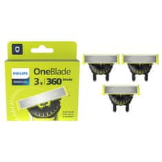 Philips 360 zamenljiva rezila za Philips OneBlade QP430/50, 3 kos