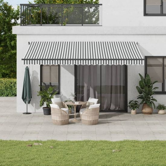 shumee Avtomatsko zložljiva tenda antracit in bela 500x300 cm