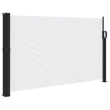 Vidaxl Zložljiva stranska tenda bela 120x500 cm