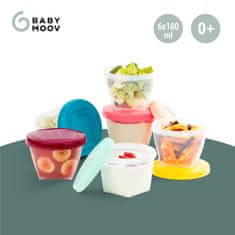 Babymoov Posodice za shranjevanje hrane, 180 ml, prozorne